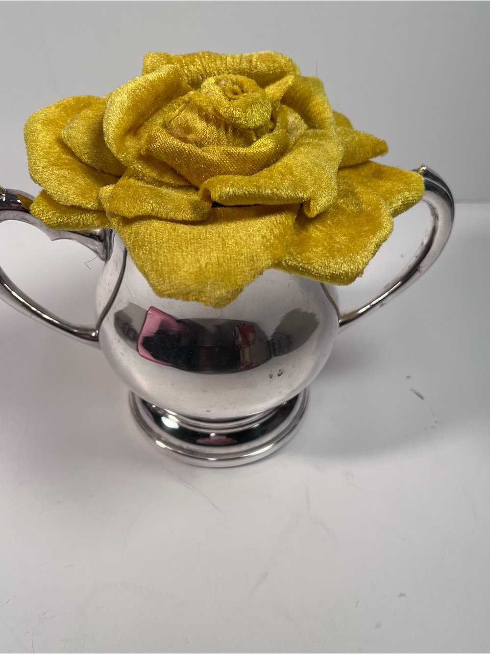 Silver plated sugar bowl double handles